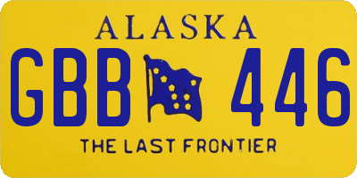 AK license plate GBB446