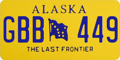 AK license plate GBB449