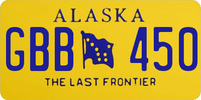 AK license plate GBB450