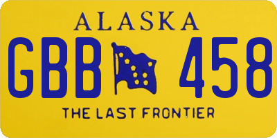 AK license plate GBB458