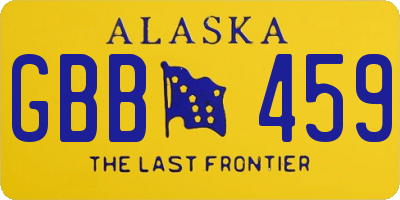 AK license plate GBB459