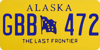 AK license plate GBB472
