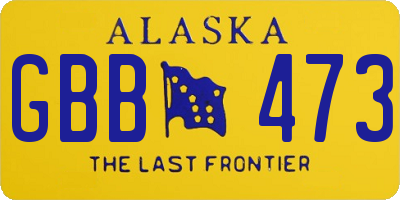 AK license plate GBB473