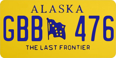 AK license plate GBB476