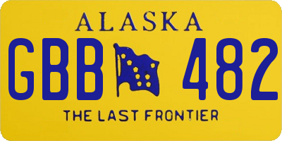 AK license plate GBB482