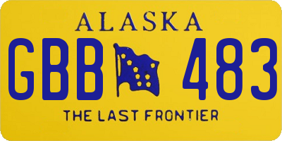 AK license plate GBB483