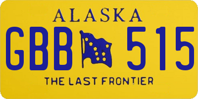 AK license plate GBB515
