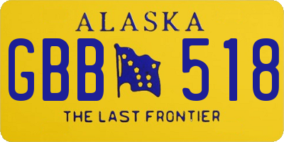 AK license plate GBB518