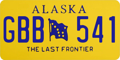 AK license plate GBB541