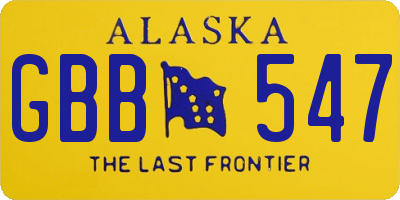 AK license plate GBB547