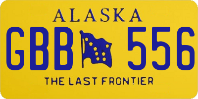 AK license plate GBB556