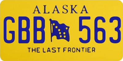 AK license plate GBB563
