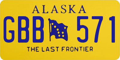 AK license plate GBB571