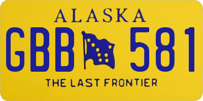 AK license plate GBB581