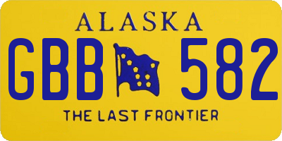 AK license plate GBB582