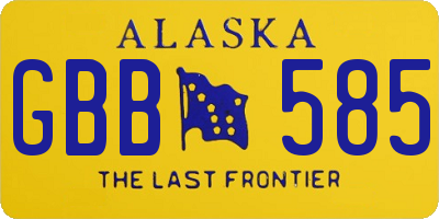 AK license plate GBB585