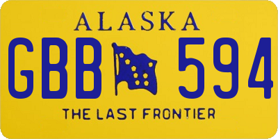 AK license plate GBB594