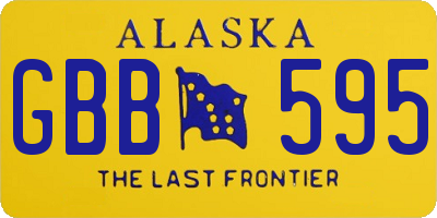 AK license plate GBB595