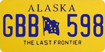 AK license plate GBB598