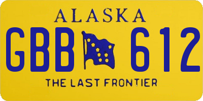 AK license plate GBB612