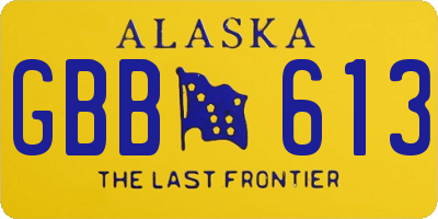 AK license plate GBB613