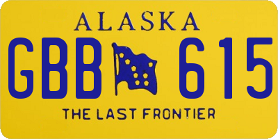 AK license plate GBB615