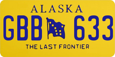 AK license plate GBB633