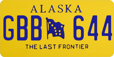 AK license plate GBB644