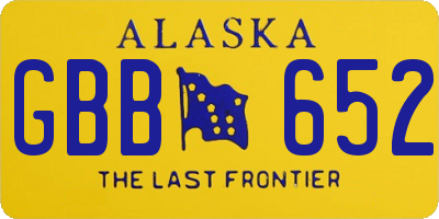 AK license plate GBB652