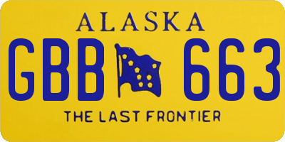 AK license plate GBB663