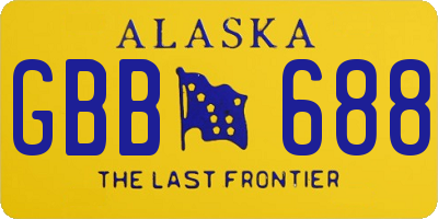 AK license plate GBB688