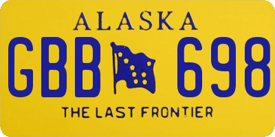 AK license plate GBB698