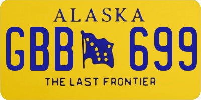 AK license plate GBB699