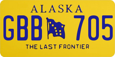 AK license plate GBB705