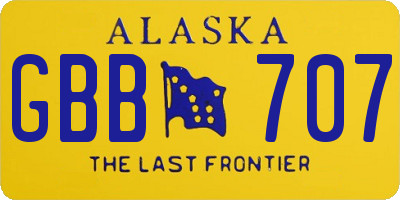 AK license plate GBB707