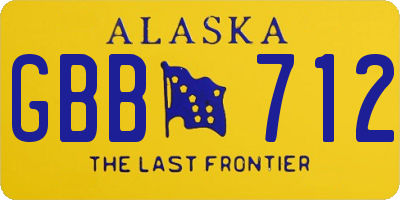 AK license plate GBB712