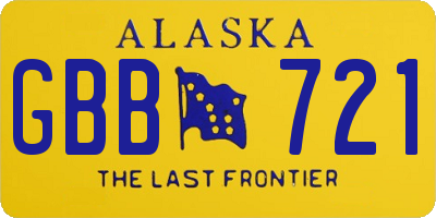 AK license plate GBB721
