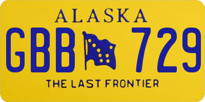 AK license plate GBB729