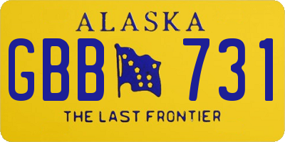AK license plate GBB731