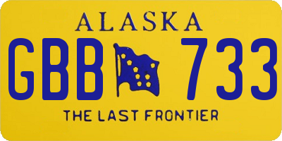 AK license plate GBB733