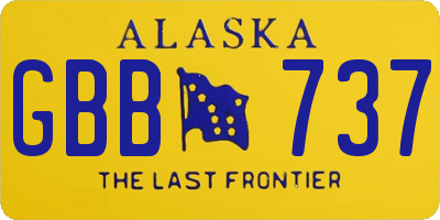 AK license plate GBB737