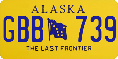 AK license plate GBB739