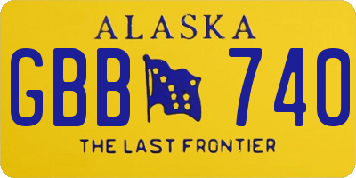 AK license plate GBB740
