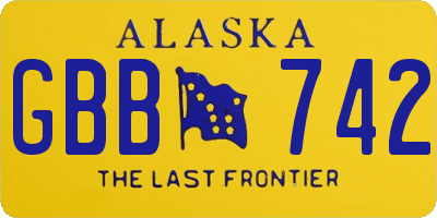 AK license plate GBB742