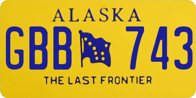 AK license plate GBB743