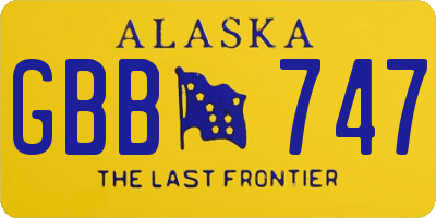 AK license plate GBB747