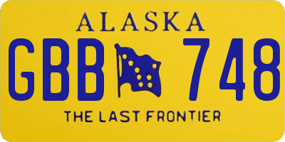 AK license plate GBB748