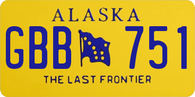 AK license plate GBB751