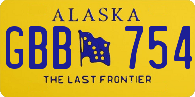 AK license plate GBB754