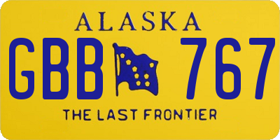 AK license plate GBB767